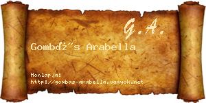 Gombás Arabella névjegykártya